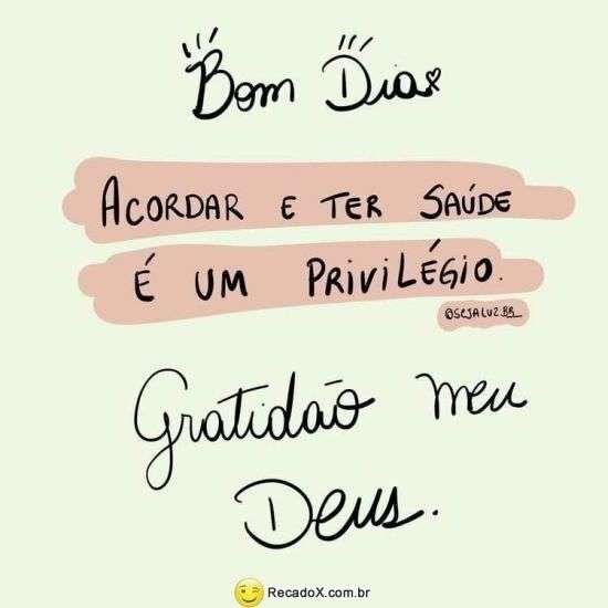 Bom dia com gratidão