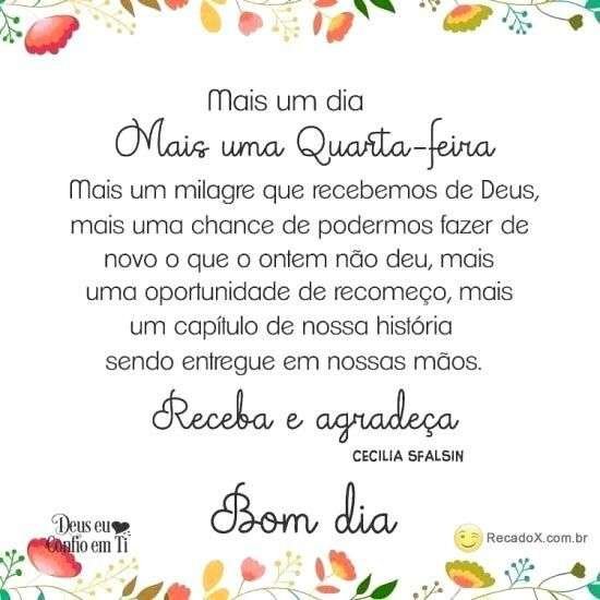 Bom dia de quarta-feira