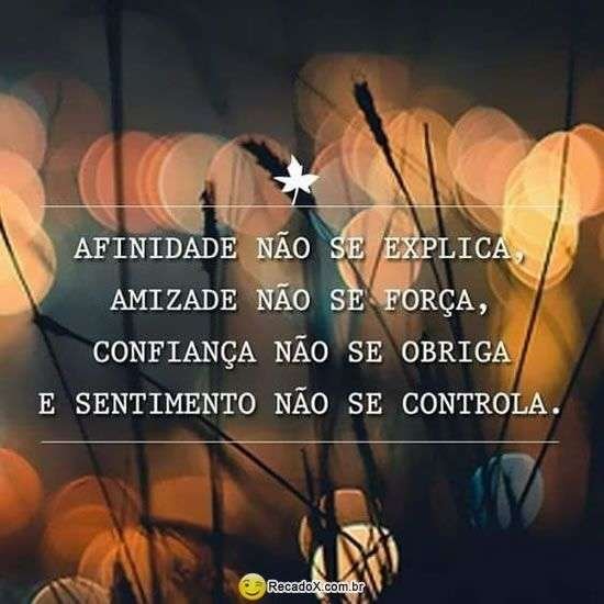 Afinidade não se explica