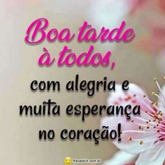 Boa tarde à todos