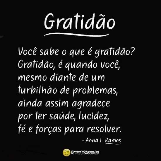O que é gratidão