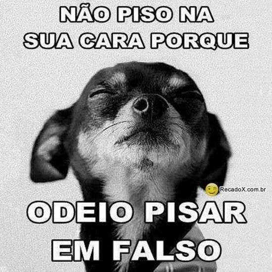 Odeio pisar em falso