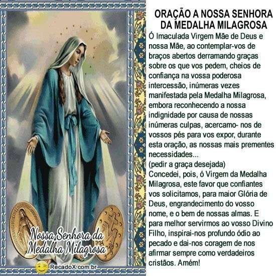 Oração a Nossa Senhora da Medalha Milagrosa
