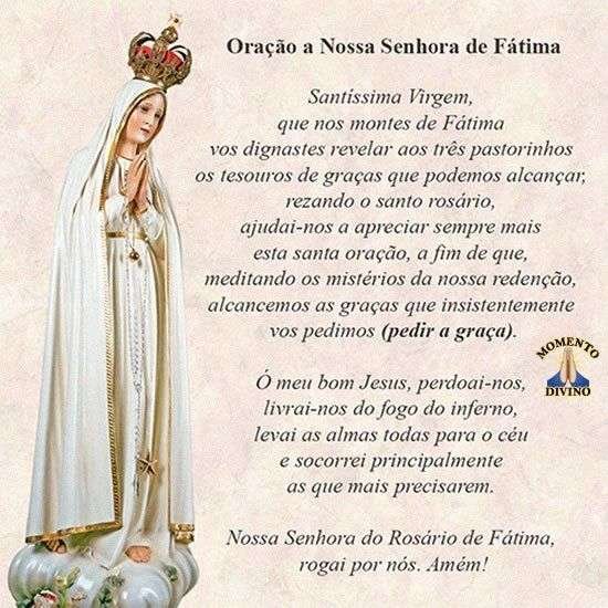 Oração a Nossa Senhora de Fátima