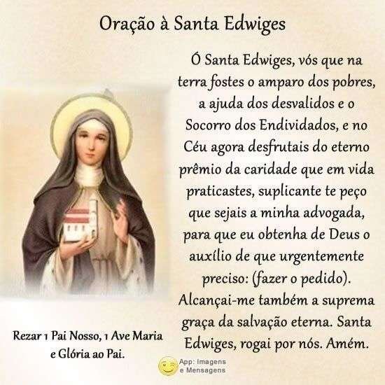 Oração à Santa Edwiges