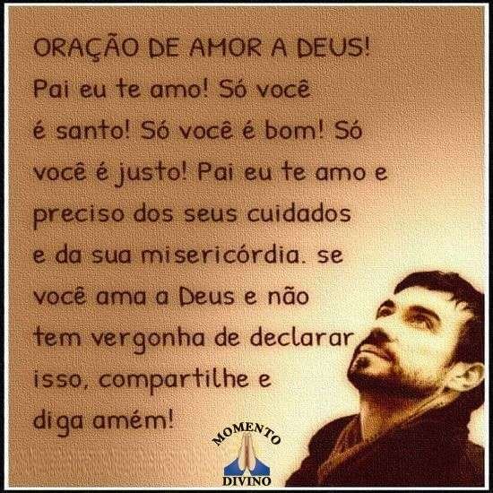 Oração de amor a Deus
