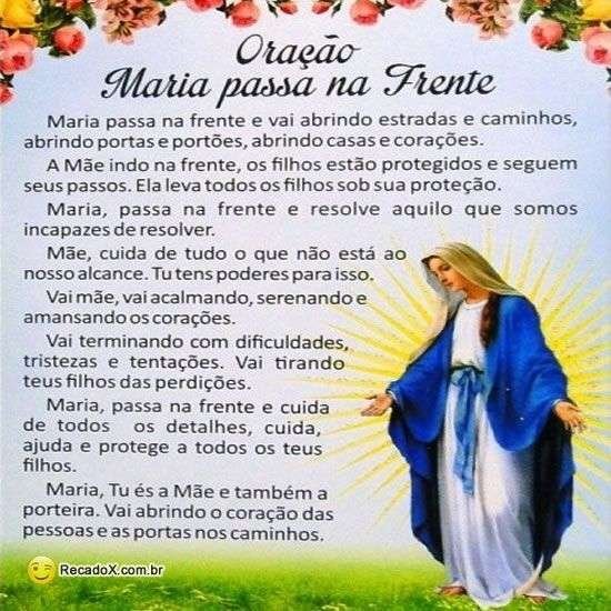 Oração Maria passa na frente