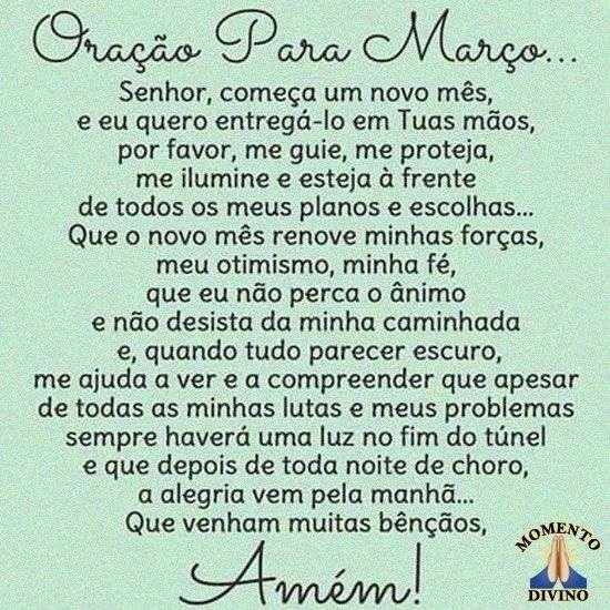 Oração para Março