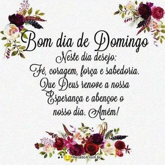Bom dia de Domingo
