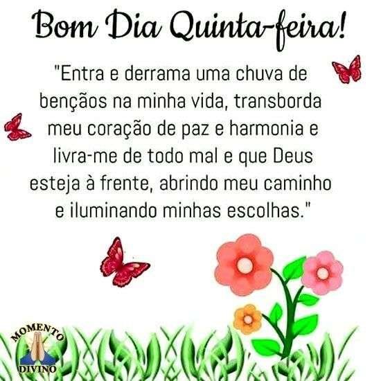 Bom dia quinta-feira