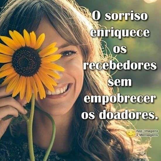 O sorriso enriquece os recebedores