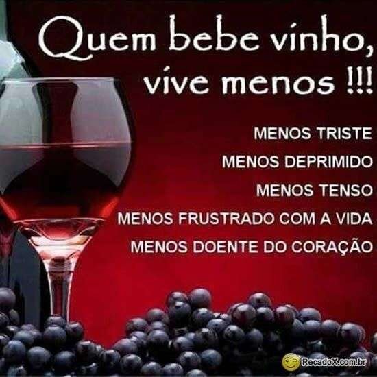 Quem bebe vinho