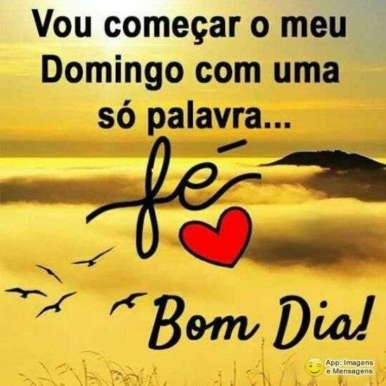 Bom dia de domingo