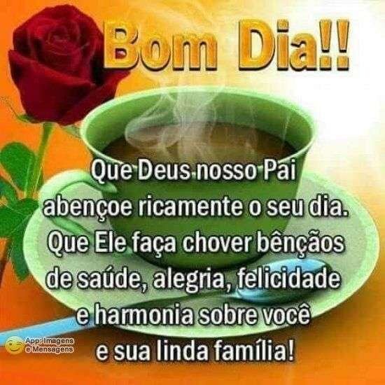 Bom dia ricamente abençoado