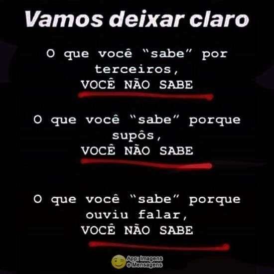 Deixando claro