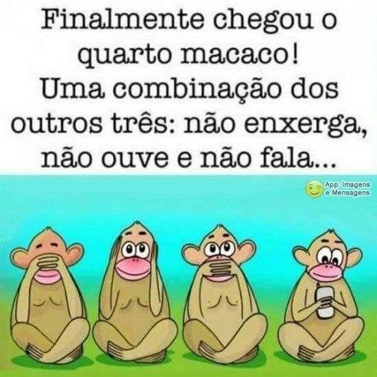 Finalmente chegou o quarto macaco