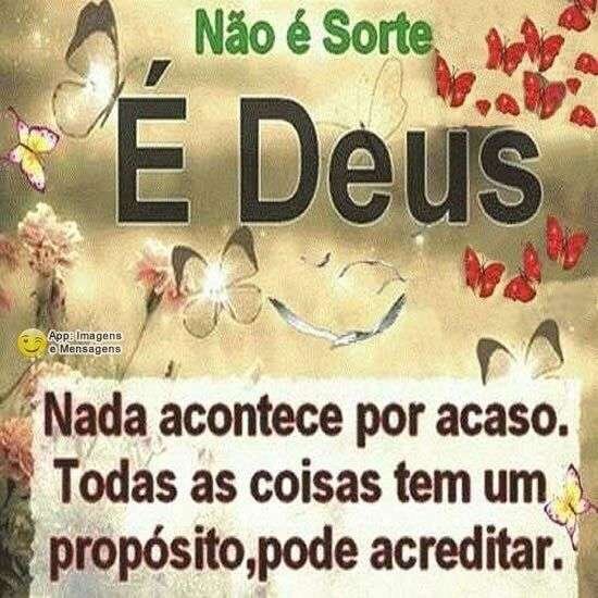 Não é sorte, é Deus