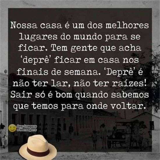 Nossa casa, o melhor lugar