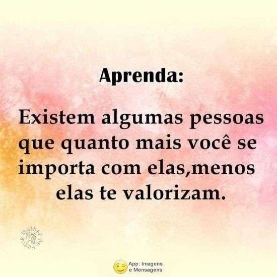 Pessoas que não valorizam