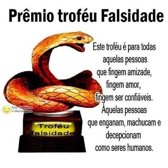 Prêmio troféu falsidade