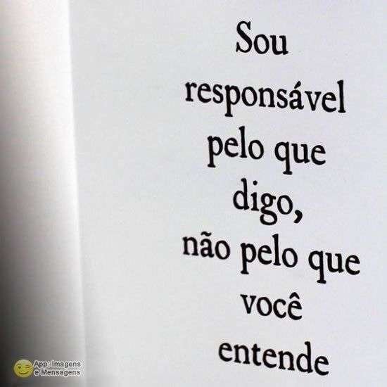 Responsável pelo que digo