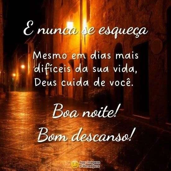 Boa noite e bom descanso