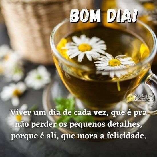 Bom dia com felicidade