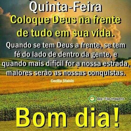 Bom dia de quinta-feira, Recado X - 3323. Bom dia de quinta-feira, Recado X - 3323.