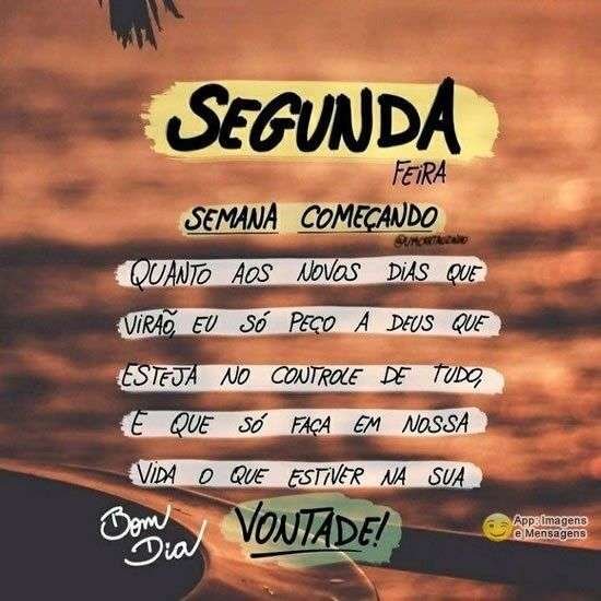 Bom dia segunda-feira