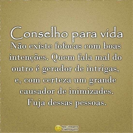 Conselho pra vida