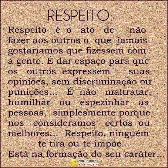 Definição de respeito