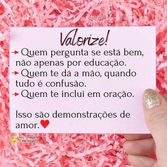 Demonstrações de amor