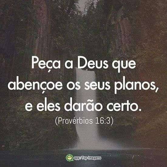 Deus abençoe seus planos