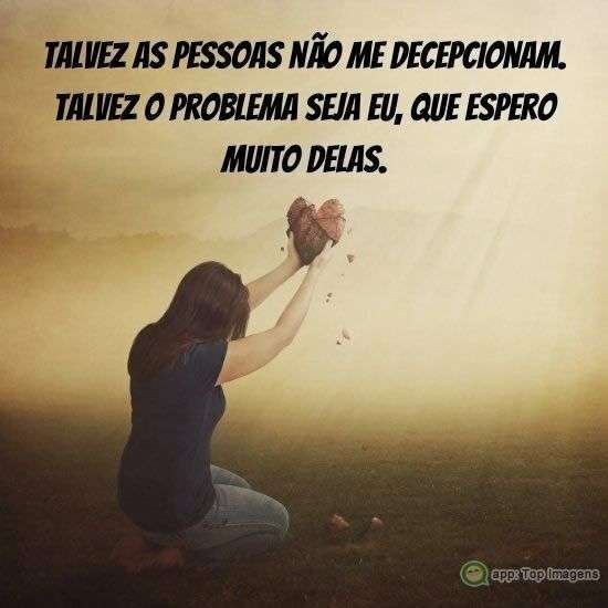 Espero muito das pessoas