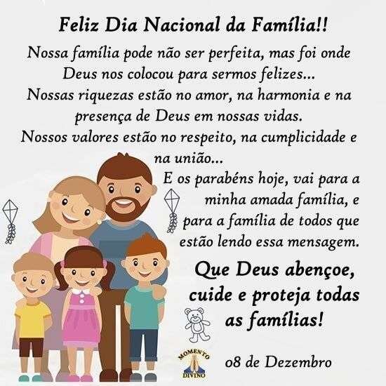 Feliz Dia Nacional da Família