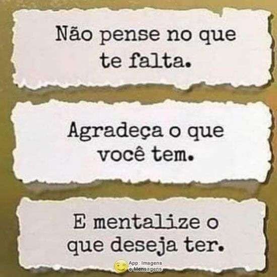 Mentalize o que deseja