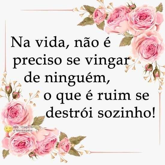 Não é preciso se vingar