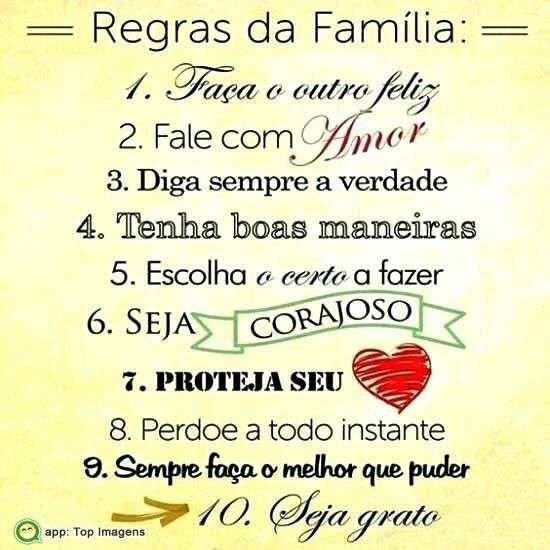 Regras da família