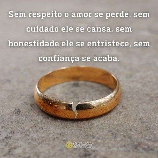 Sem respeito o amor se perde