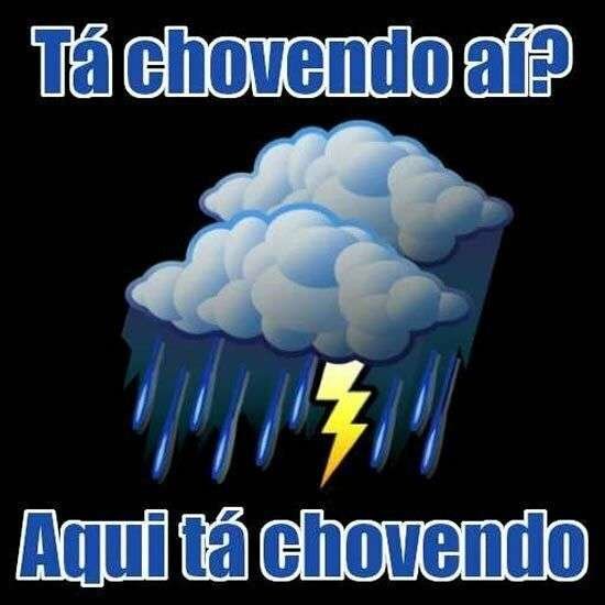 Tá chovendo aí