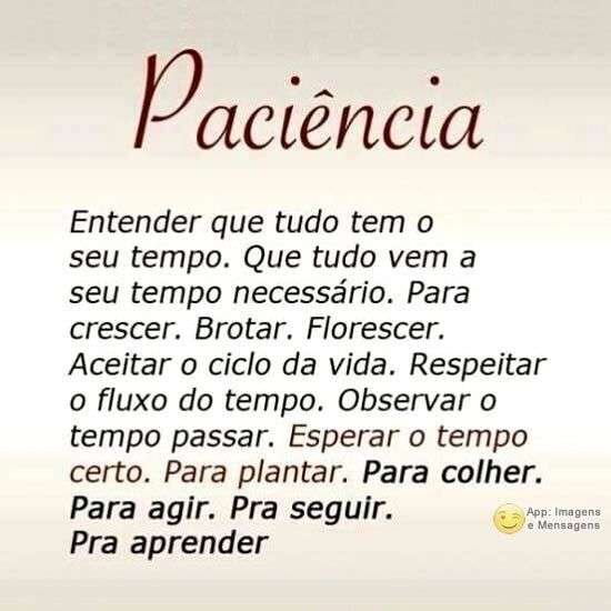 Tudo tem seu tempo