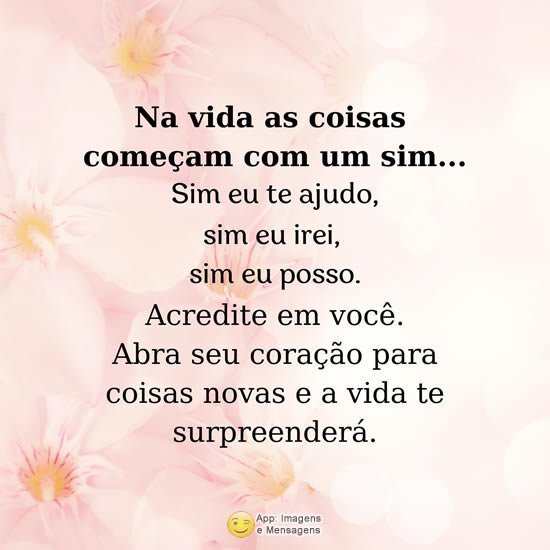 Acredite mais em você