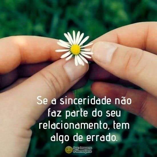 Relacionamento sincero