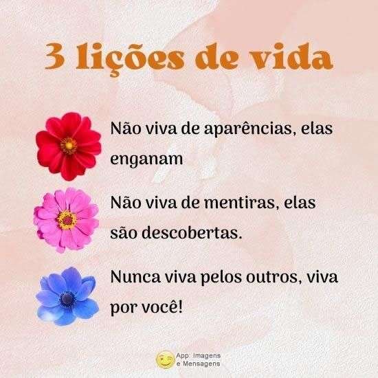3 lições de vida