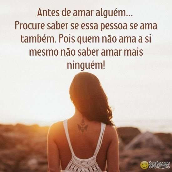Antes de amar alguém