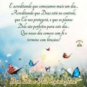 Bom dia e feliz quinta-feira