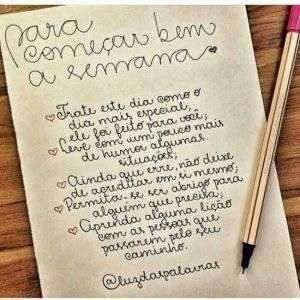 Começar bem a semana