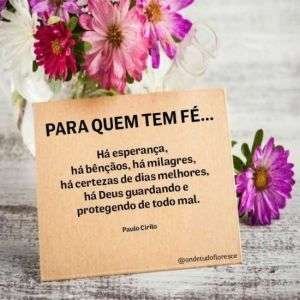 Para quem tem fé