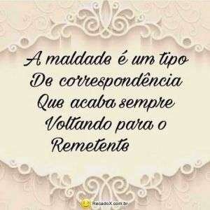 A maldade sempre volta