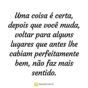 Depois que você muda